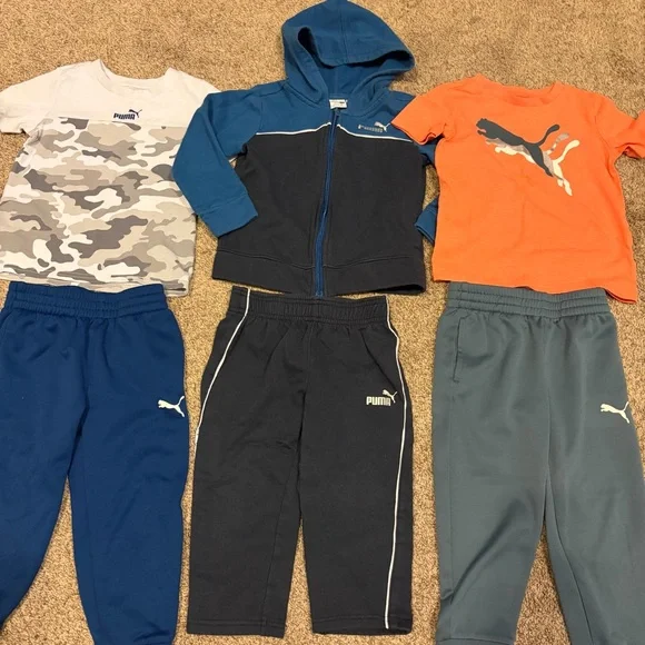 Puma Boys Bundle Matching Jogger/Sweat Sets Size 4T - Picture 3 of 7